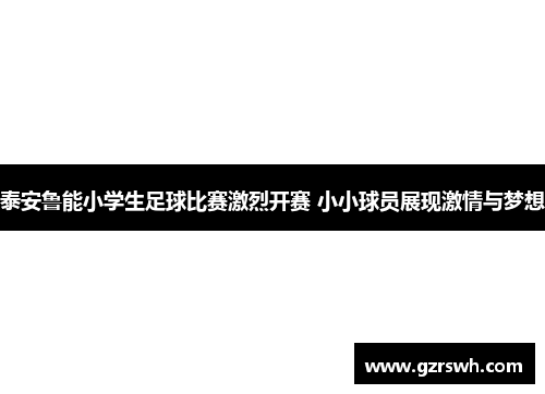 泰安鲁能小学生足球比赛激烈开赛 小小球员展现激情与梦想